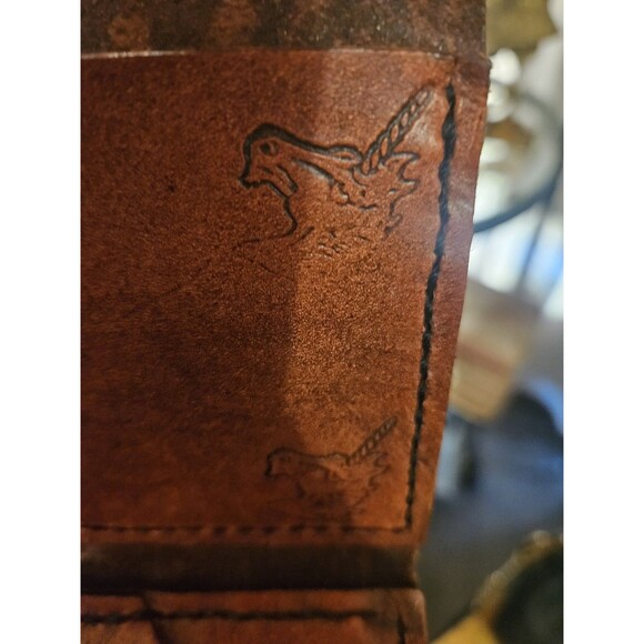 Vintage Handmade Tooled Western Style Wallet - Picture 6 of 7